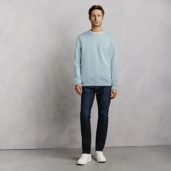 Sweat col rond molleton uni