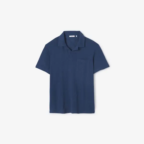 Polo col resort jacquard
