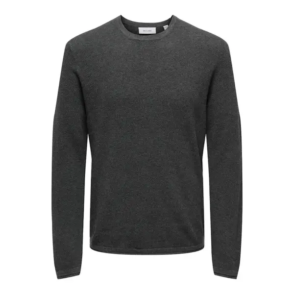 Pull Gris Fin Col Rond ONLY AND SONS Homme | Confort et Élégance