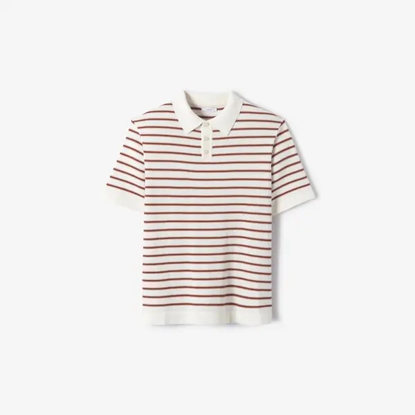 Polo en maille rayé