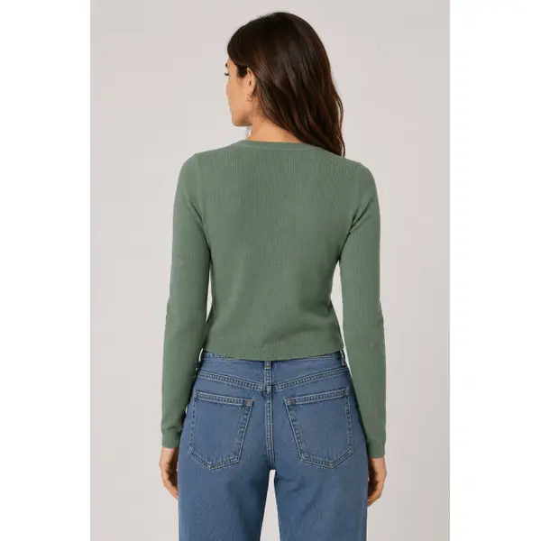 Gilet vert boutonnage coupe ajustée Tiffosi femme
