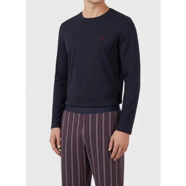 Pyjama marine/stampa righe homme - Armani