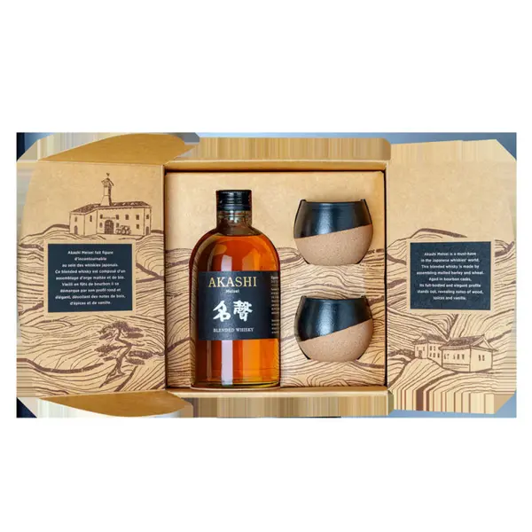 Coffret Akashi Meisei 50cl 40° + 2 Verres