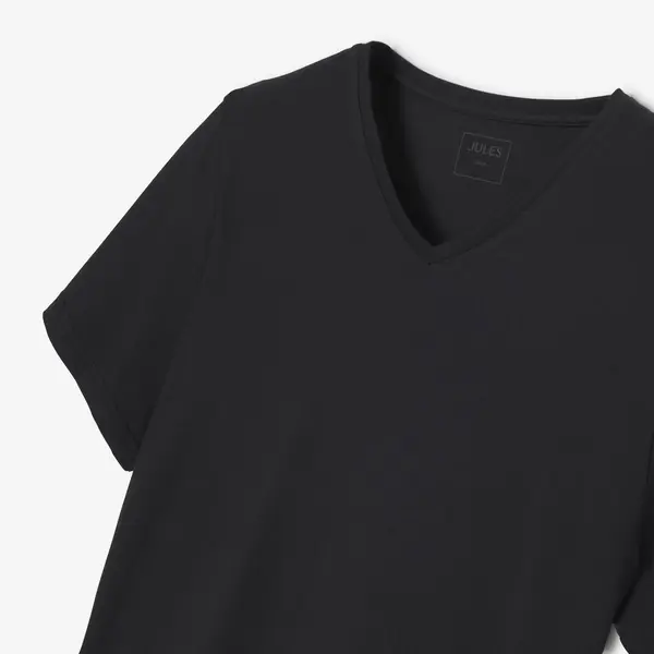 Tee shirt col V en coton