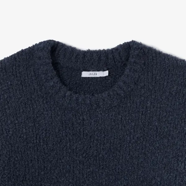 Pull col rond bouclette