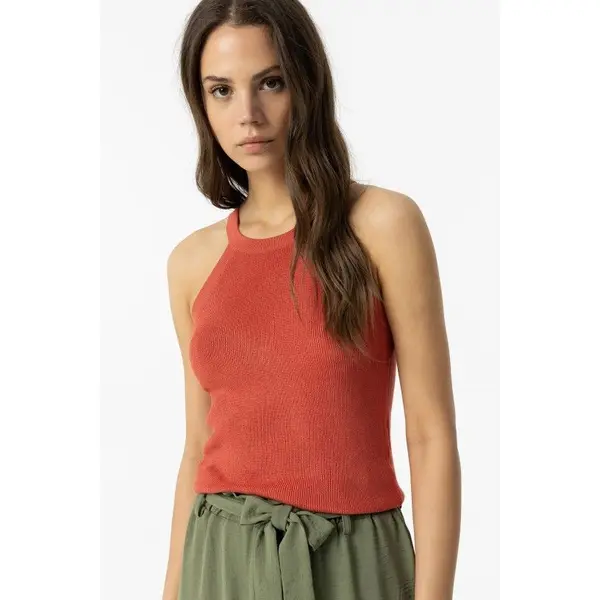DEBARDEUR ROUGE COL ROND FEMME TIFFOSI