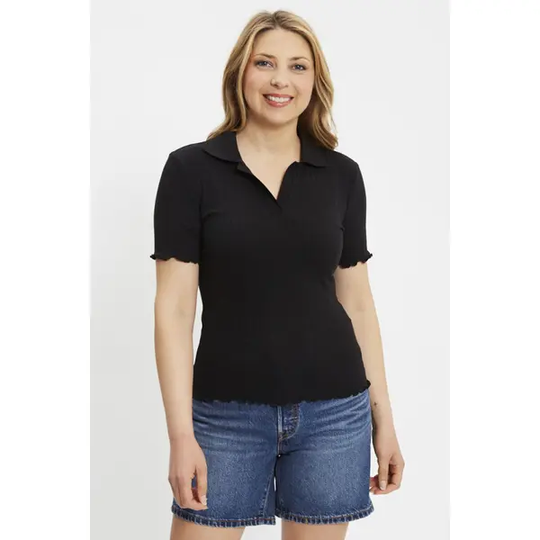 Polo Lori col V noir