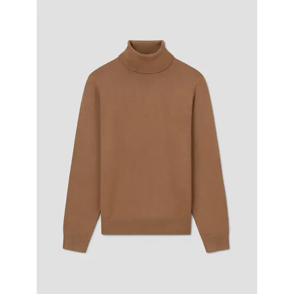 Pull col roulé en jersey