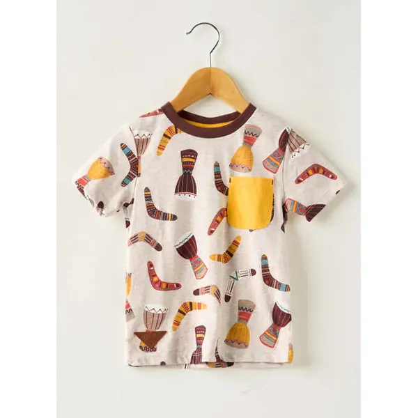 T-shirt Boboli Marron Manches Courtes
