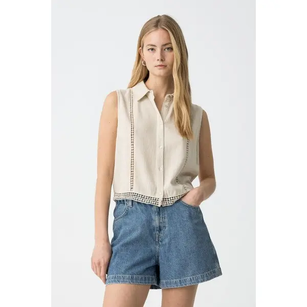Chemise Beige Sans Manches TIFFOSI Femme du S au XL