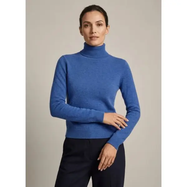 Pull col roulé ajusté - femme - geai - Bompard