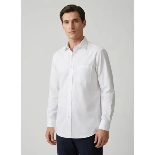 Chemise Classique en popeline blanche - Figaret