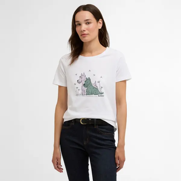 T-Shirt Clover Blanc Barbour