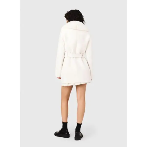 Manteau long en fausse fourrure - Maje