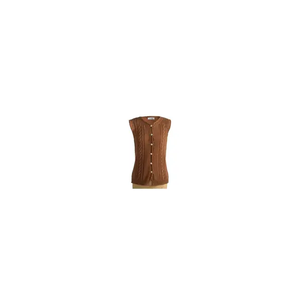 Gilet sans manches Torsades