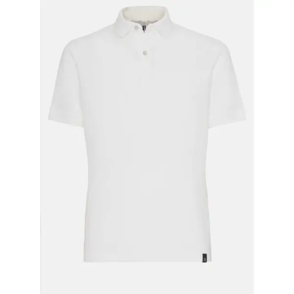 Polo en piqué de coton coupe droite - Boggi milano