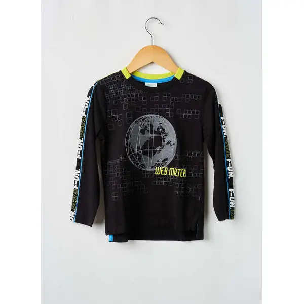 T-shirt Boboli Noir Manches Longues