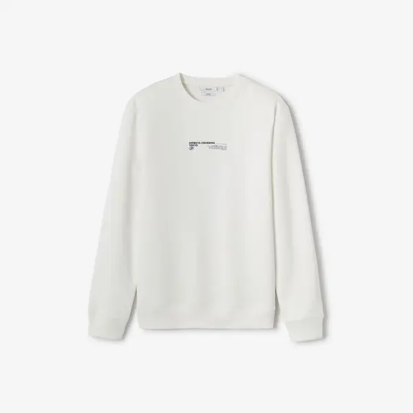 Sweat col rond animation devant dos