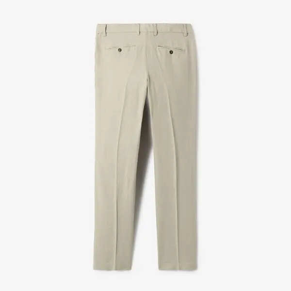 Pantalon chino straight 100% lin