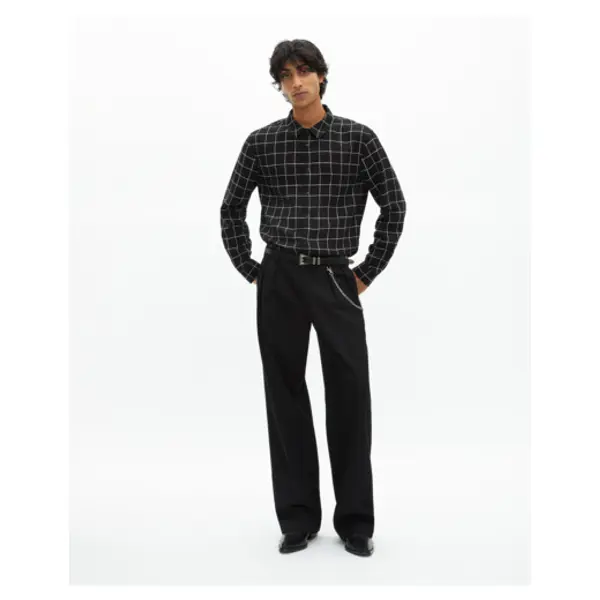 Chemise à carreaux noire black white - The Kooples Talange
