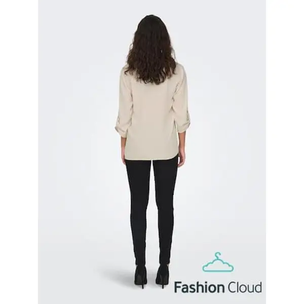 CHEMISIER FEMME BEIGE FLUIDE JDY