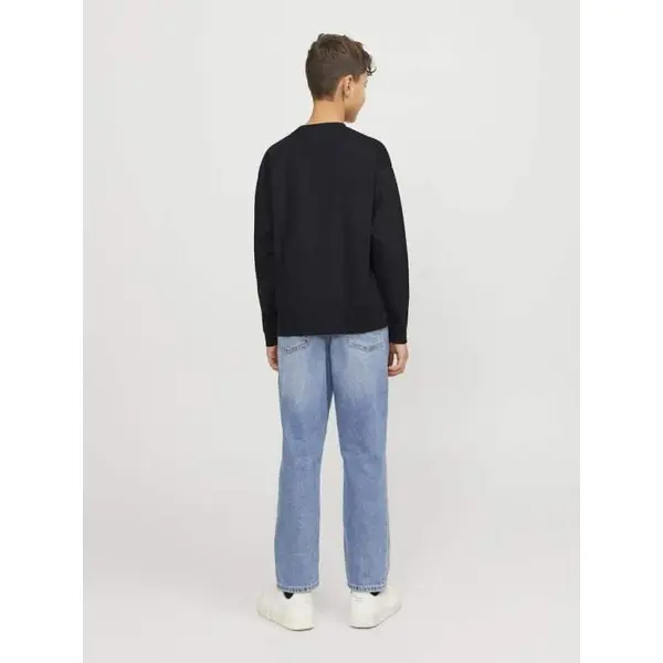 T-SHIRT NOIR A MANCHES LONGUES ADO GARCON 10 ANS AU 16 ANS JACK & JONES