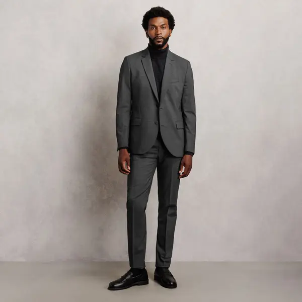 Costume 2 pièces slim bi-stretch - Gris moyen