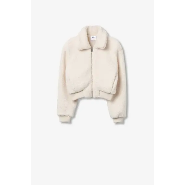 Veste beige courte en moumoute TIFFOSI ado fille