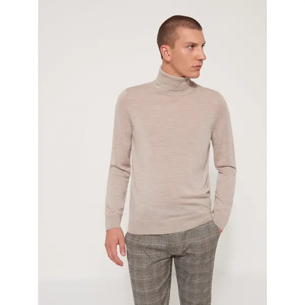 Pull col roulé 100% laine mérinos
