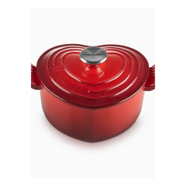 Cocotte coeur 20cm en fonte émaillée cerise - Le Creuset
