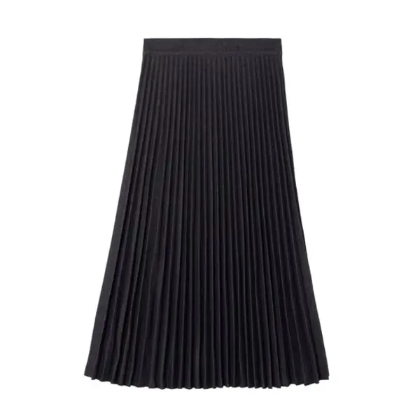 Jupe plissée en denim - femme - denim black - Bompard