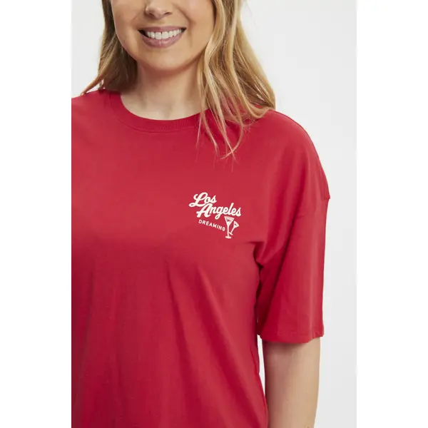 T-shirt Cally Los Angeles rouge
