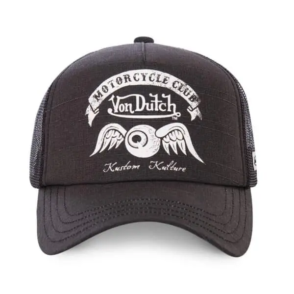 Casquette Von Dutch Crew8 – Trucker Flying Eye noir