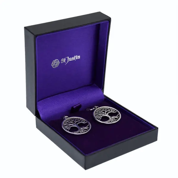 Boucles d'oreilles en étain Tree of Life