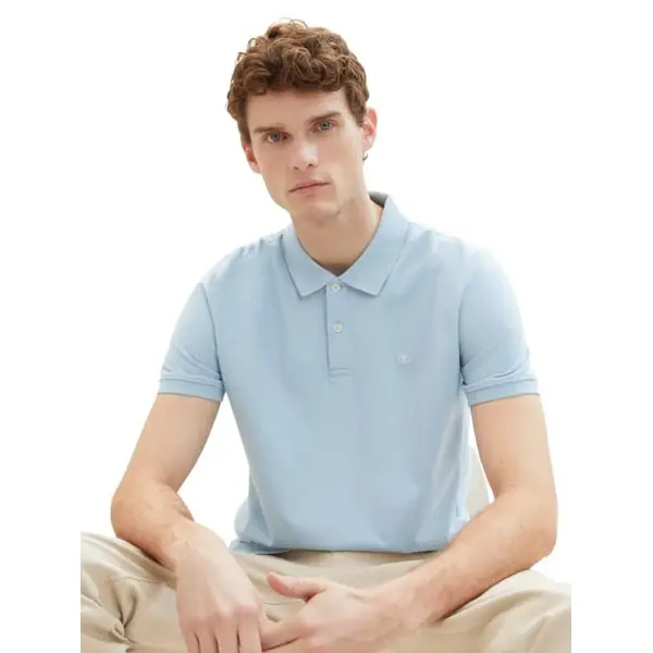 Polo Bleu Ciel Tom Tailor Homme S-XXL - Chic et Écoresponsable