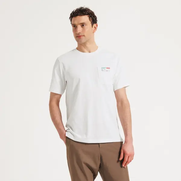 Ensemble t-shirt fête des pères "Just Kid" - Blanc