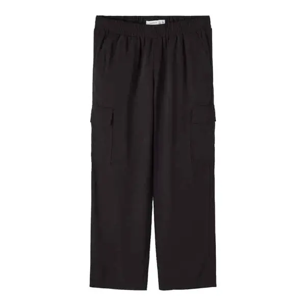 PANTALON FILLE CARGO NOIR NKFBELLA