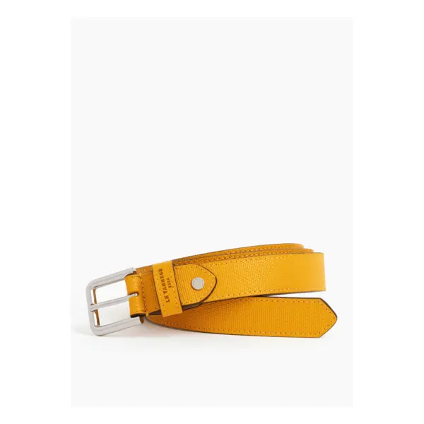 Ceinture femme avec boucle carrée en cuir signature T - Le Tanneur
