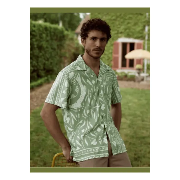 Chemise kaki & écru - Faguo Outlet