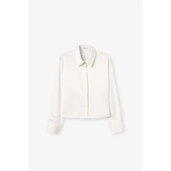 Chemise blanche satinée bouton doré Tiffosi femme