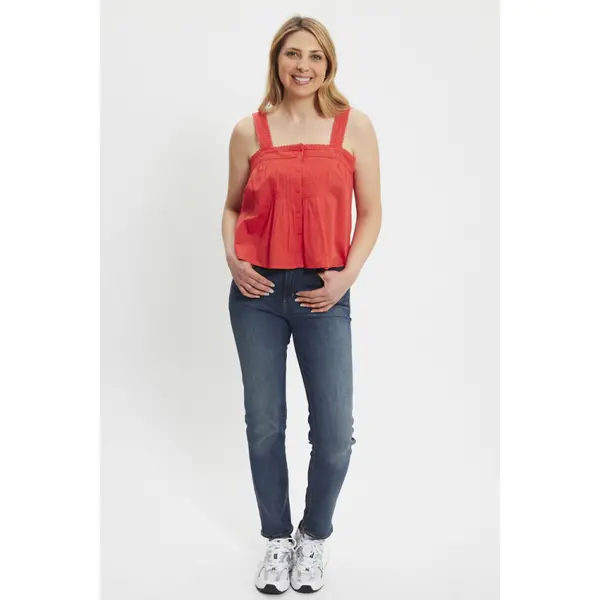 Débardeur blousant Cici rouge