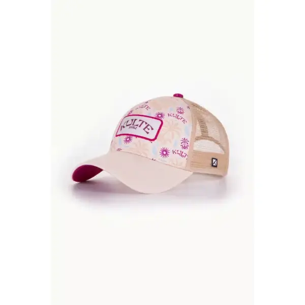 Casquette à Filet Beige et Rose Summer KULTE : Le Modèle Trucker Vintage Iconique