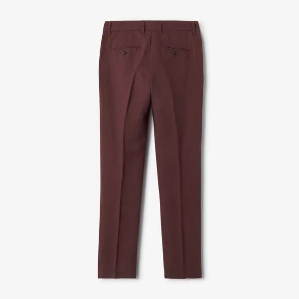 Pantalon chino straight 100% lin