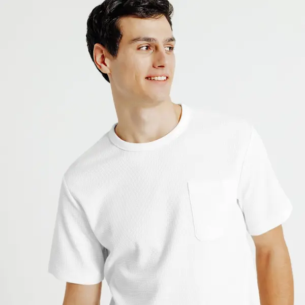 Tee shirt gaufré 100% coton