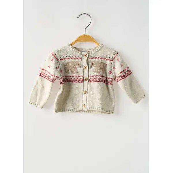 Gilet Manches Longues Petit Bateau Beige