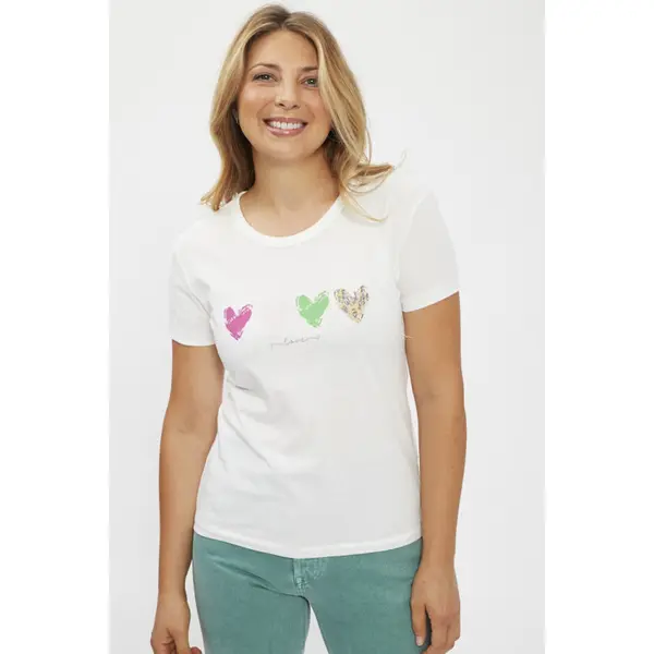 T-shirt en coton imprimé 4 hearts