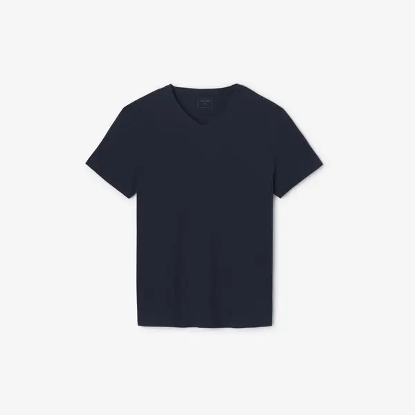 Tee shirt col V en coton