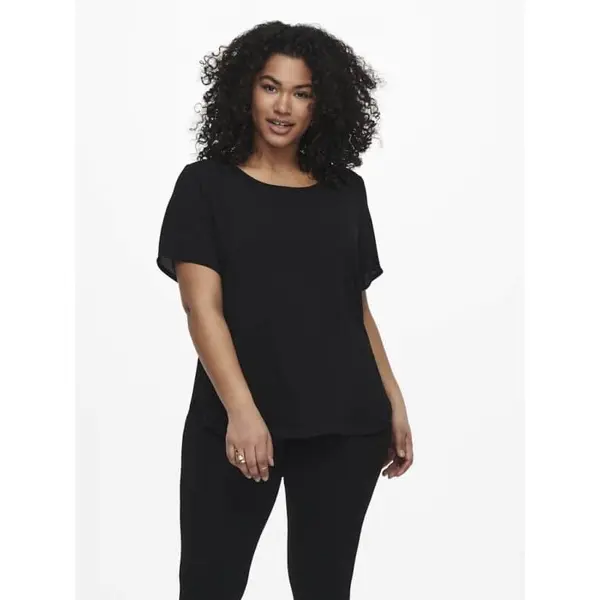 Blouse noire manches courtes grande taille Only Carmakoma femme 42-48