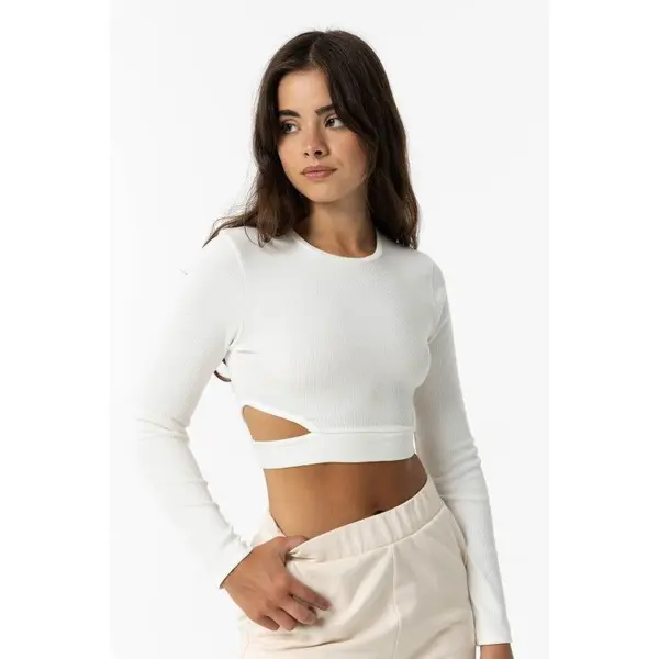 CROP TOP MANCHES LONGUES BLANC TIFFOSI ADO FILLE DU 10 ANS AU 16 ANS MUSTACHE3