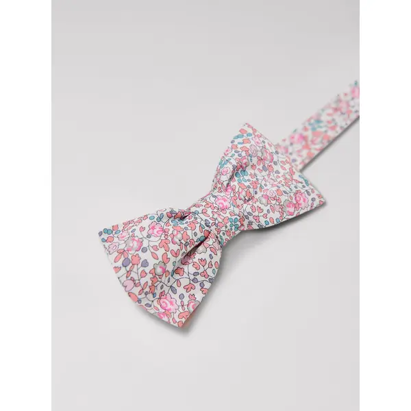 Noeud papillon en coton fleuri